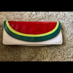 Ramon Tenza watermelon leather clutch